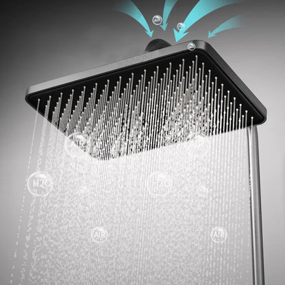 Bathroom Smart Shower System Set Temperature Digital Display LED Bathtub Rainfall Mixer Brass Shower Faucet Full Set with Lights